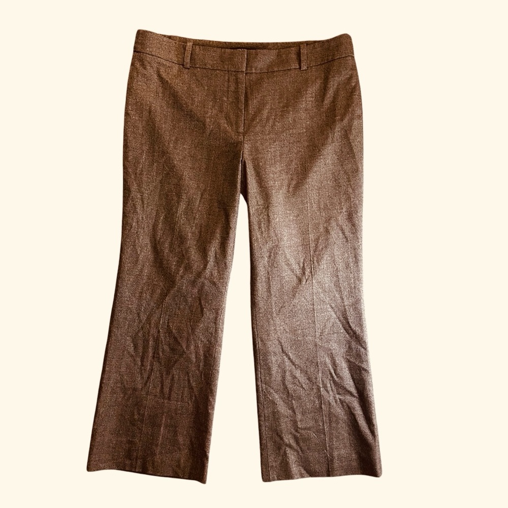 Ann Taylor brown virgin wool blend trouser pants Size 12 - Picture 2 of 13